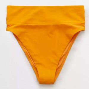 aerie High-Waist Bikini Bottoms in Bright Orange